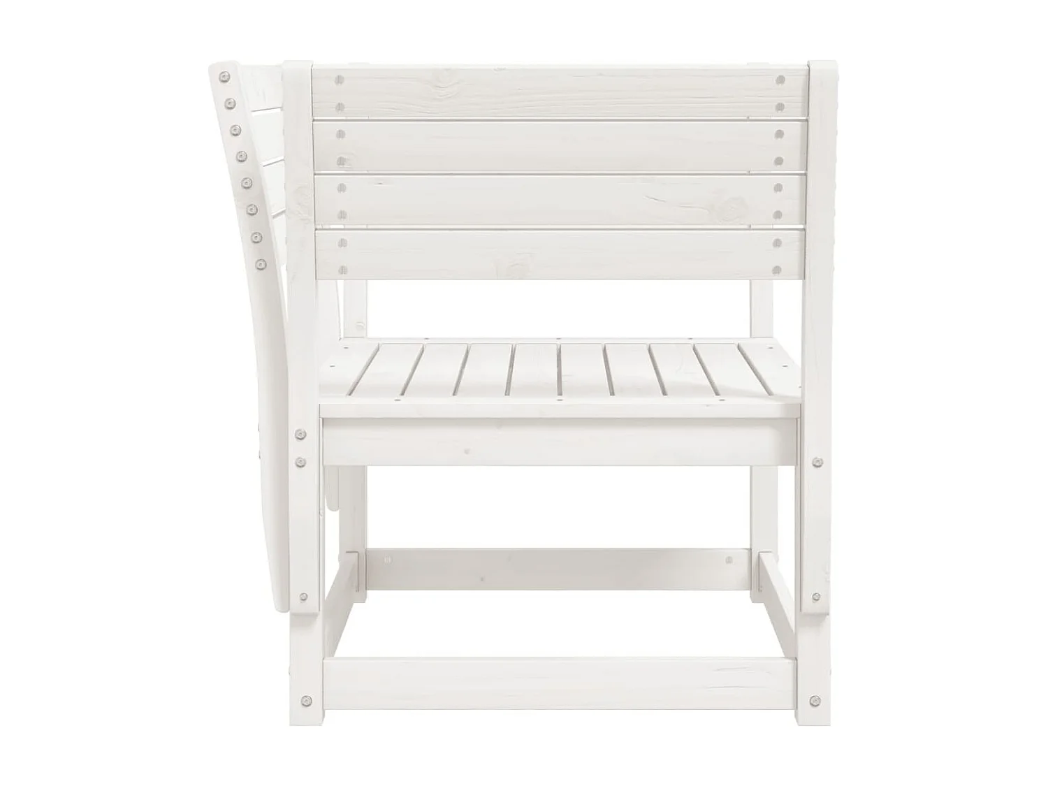 Chaise de jardin blanc bois massif de pin