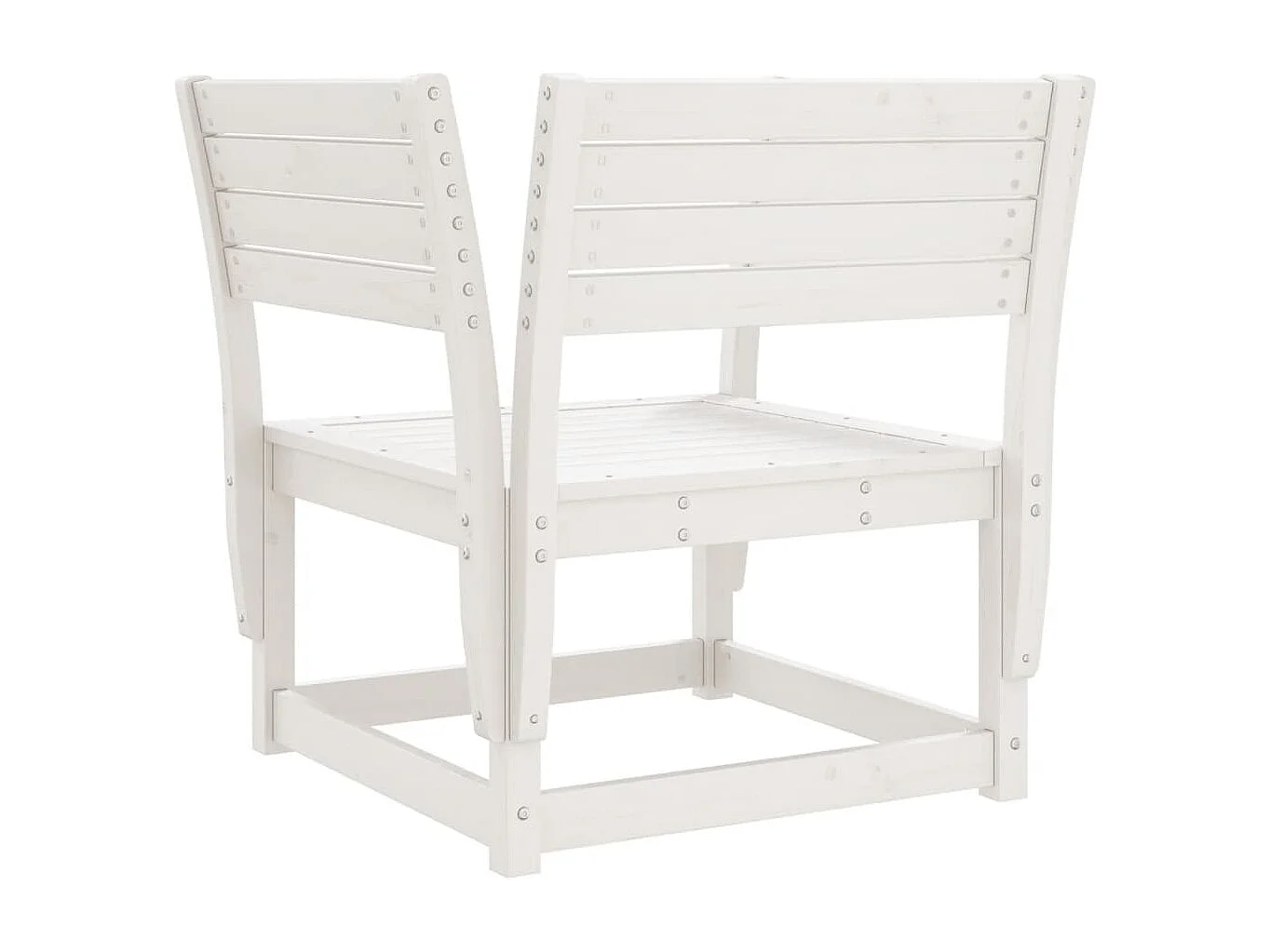 Chaise de jardin blanc bois massif de pin