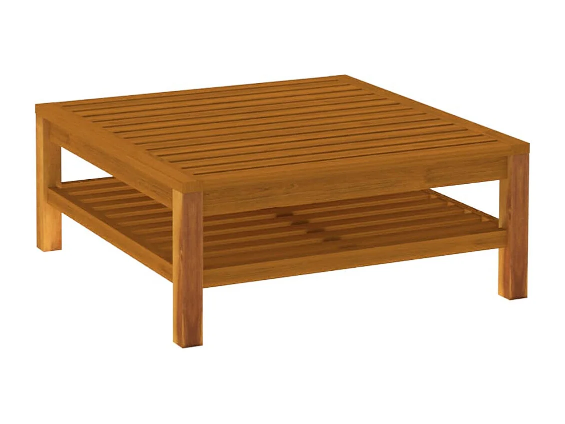 Salon de jardin 6 pcs avec coussin crème Bois d'acacia solide 6