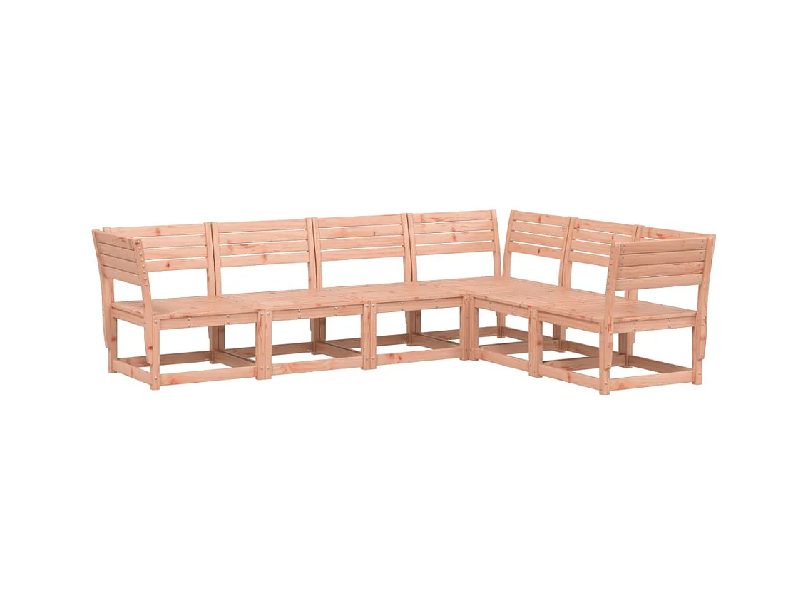 Salon de jardin 6 pcs bois massif douglas