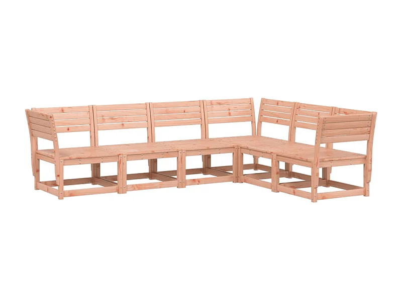 Salon de jardin 6 pcs bois massif douglas