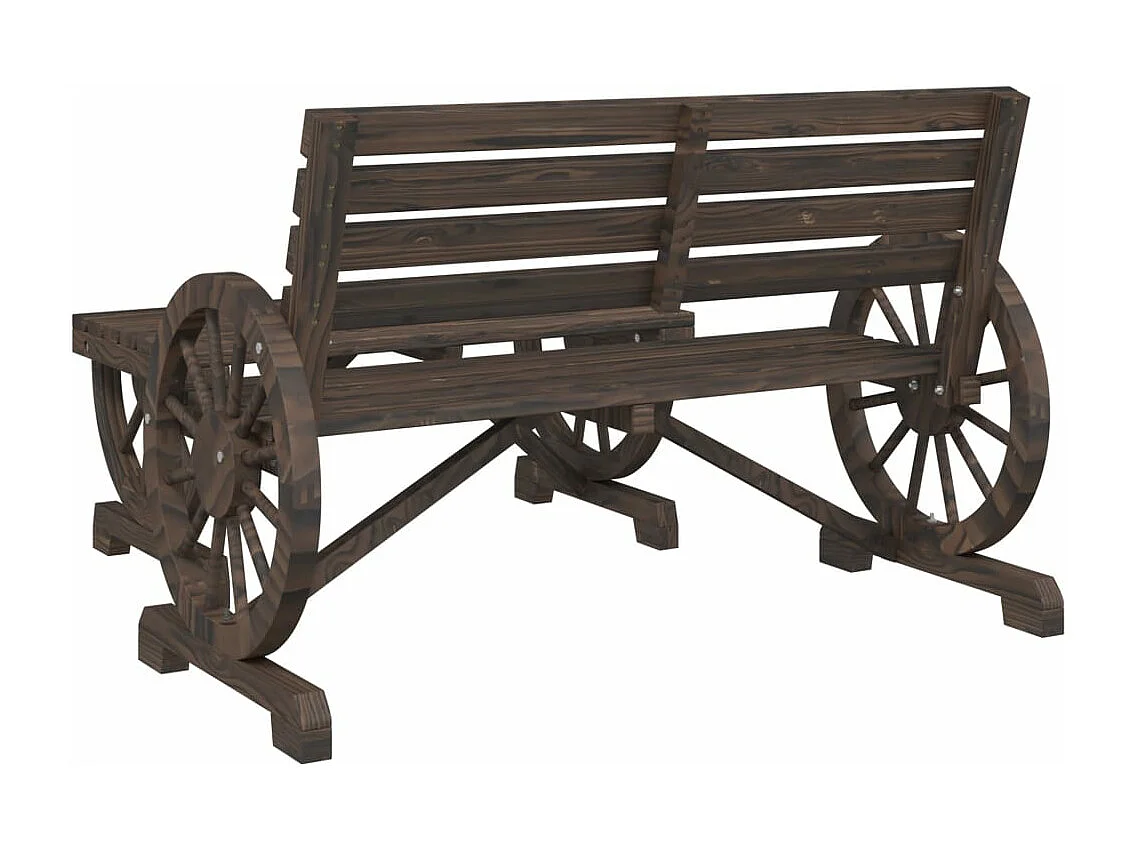 Salon de jardin 2 pcs bois de sapin massif