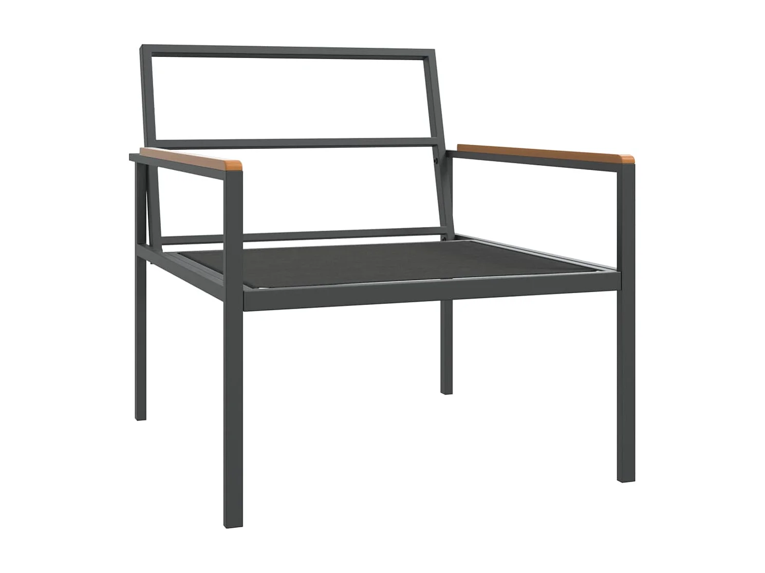 Salon de jardin avec coussins 4 pcs anthracite acier