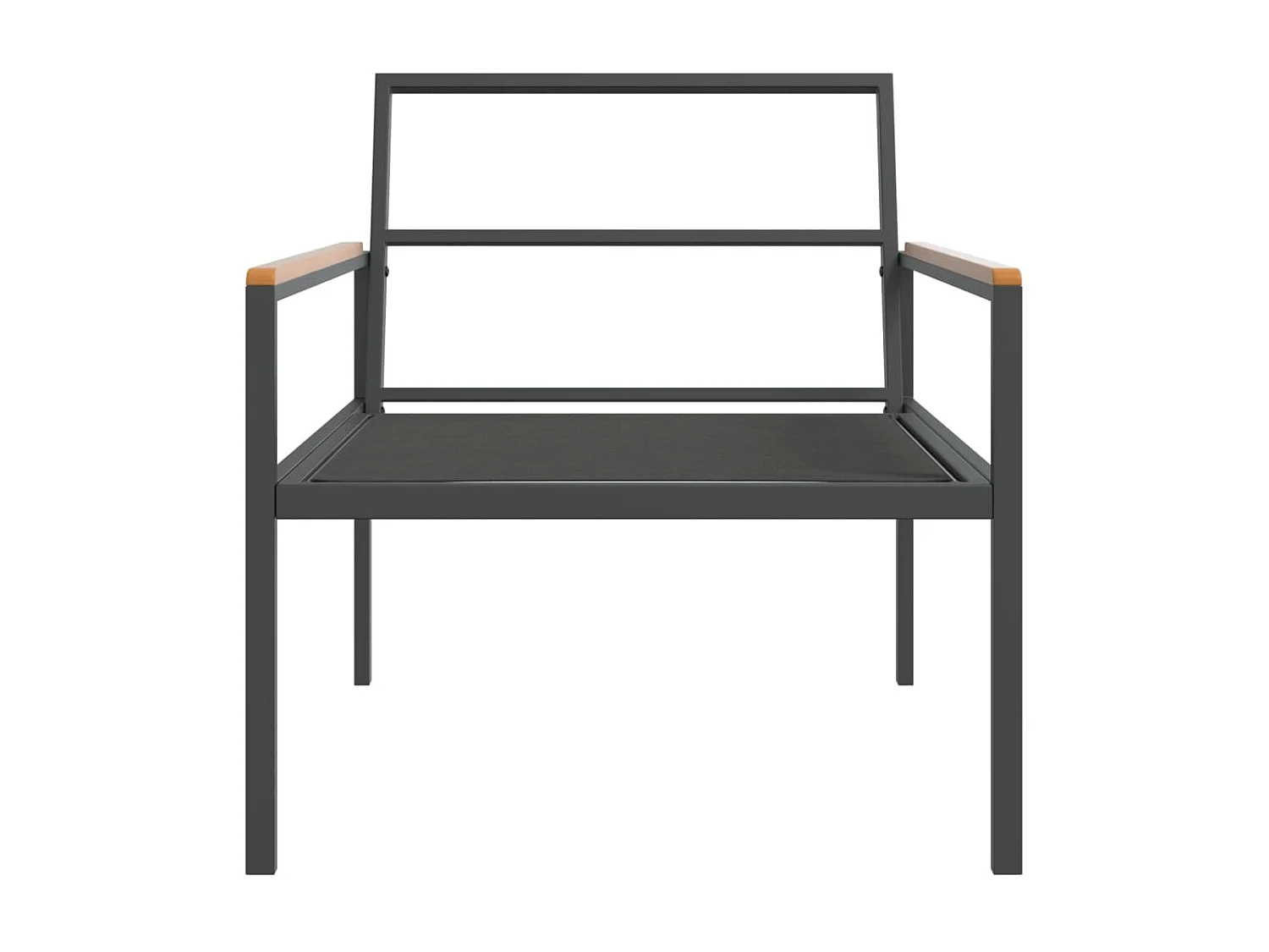 Salon de jardin avec coussins 4 pcs anthracite acier