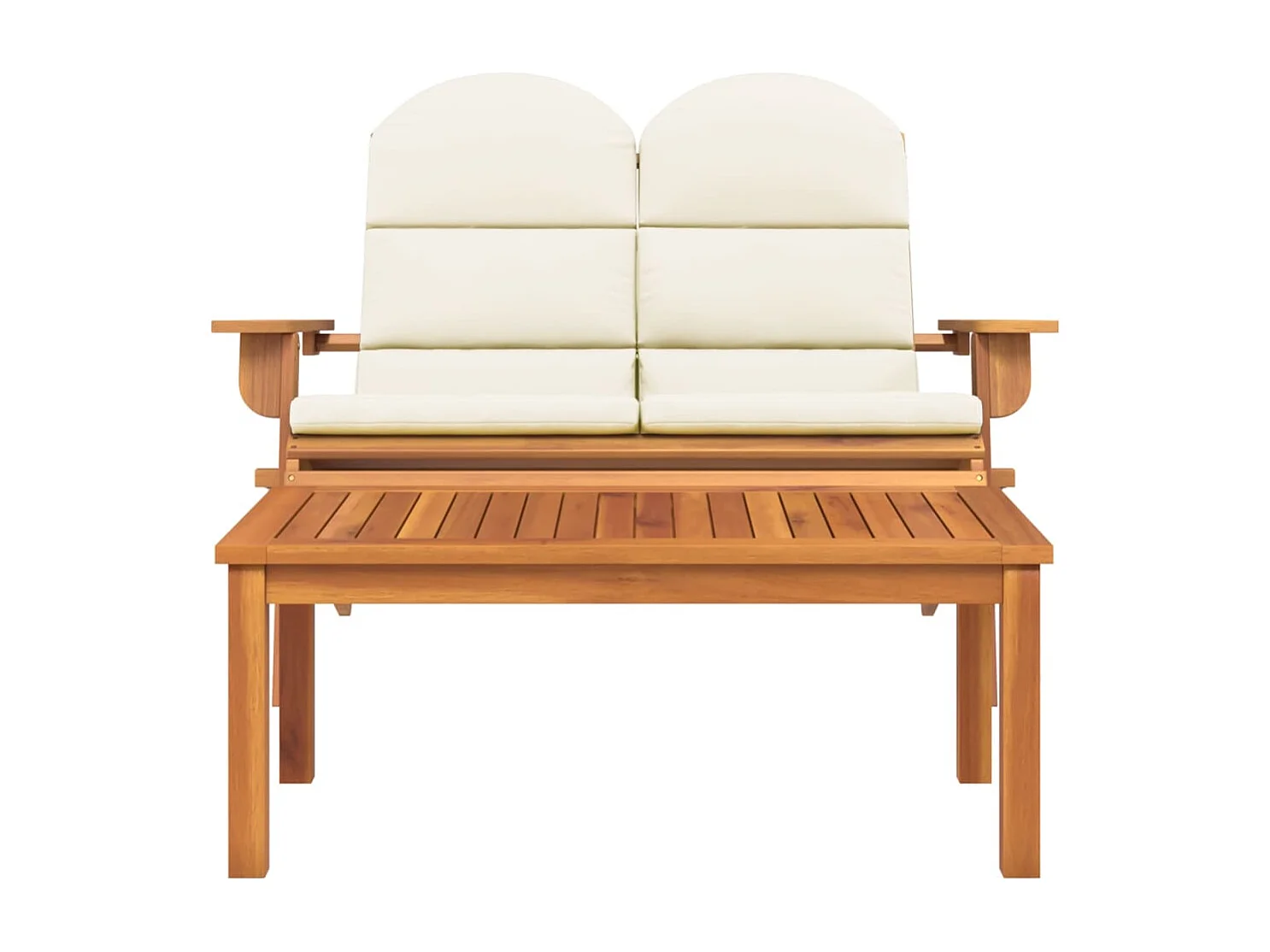 Ensemble de salon de jardin Adirondack 2 pcs bois acacia solide