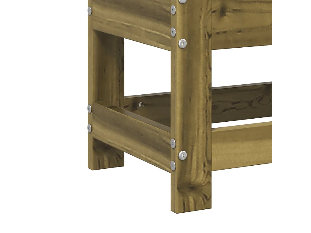 Repose-pied de jardin 62x30x32 bois de pin imprégné