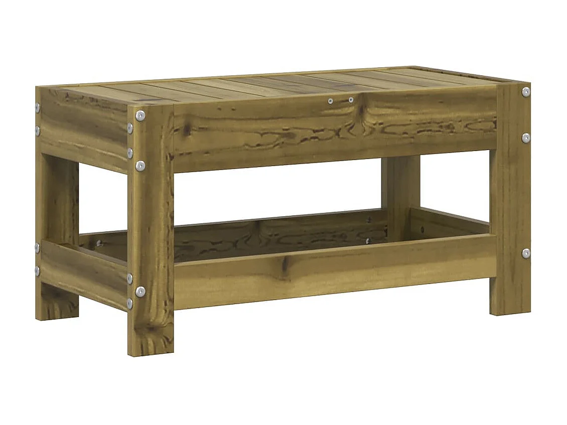 Repose-pied de jardin 62x30x32 bois de pin imprégné