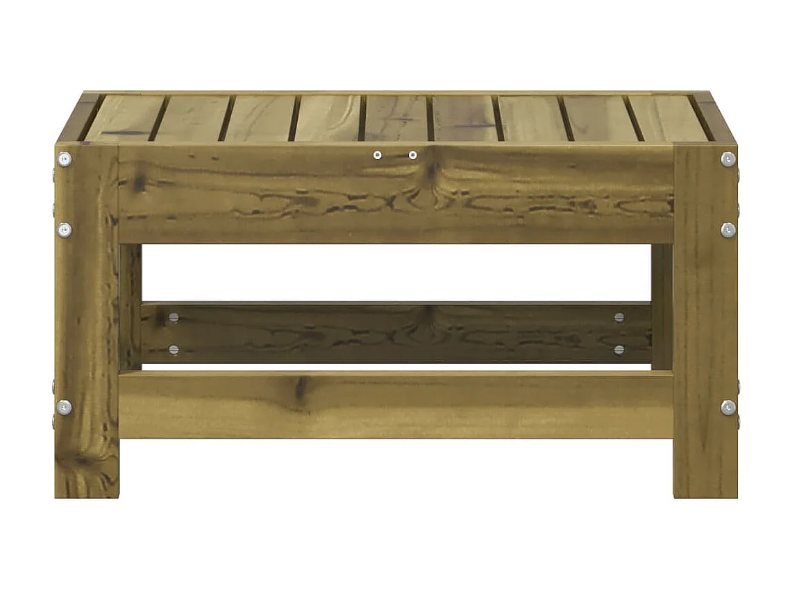 Repose-pied de jardin 62x30x32 bois de pin imprégné