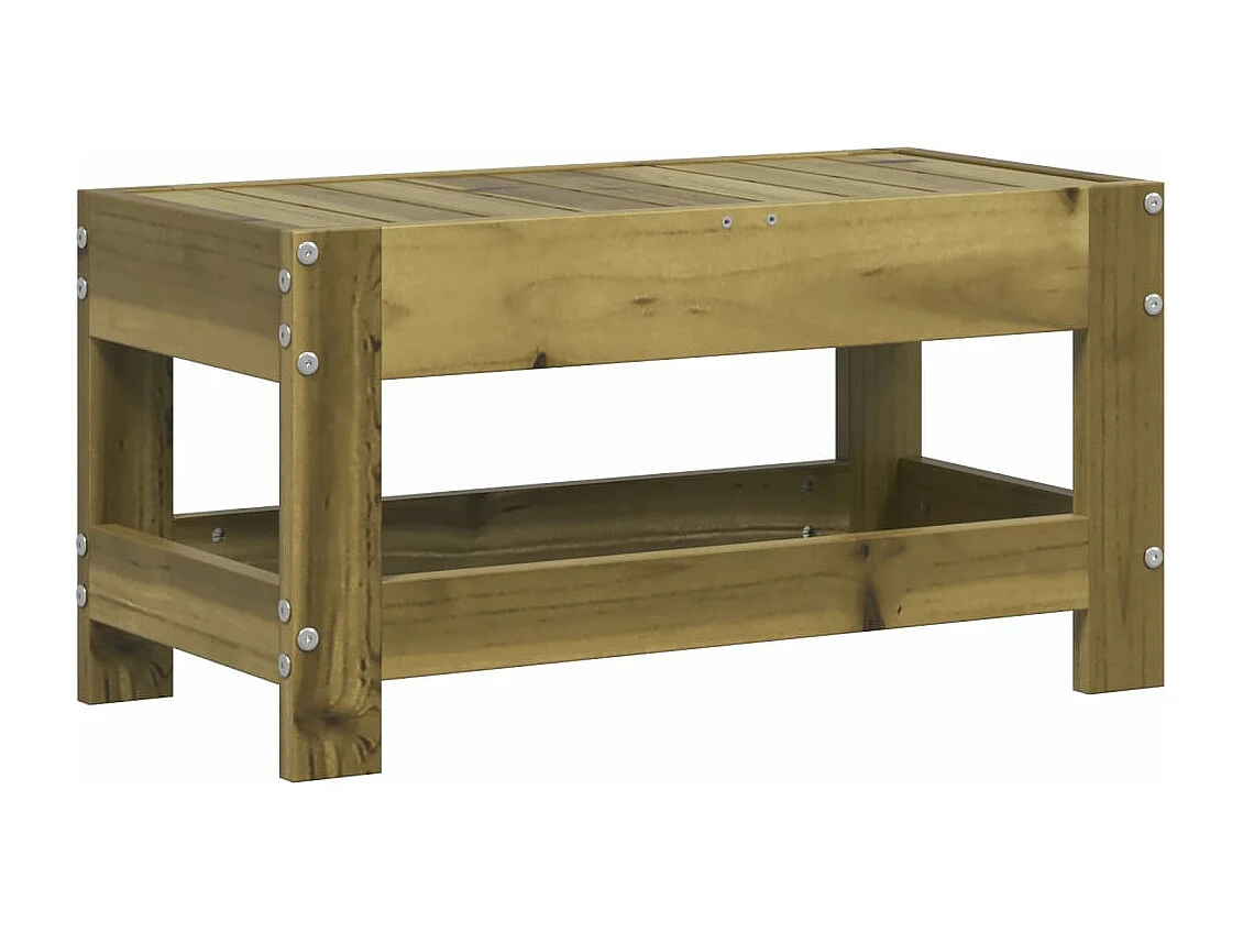 Repose-pied de jardin 62x30x32 bois de pin imprégné