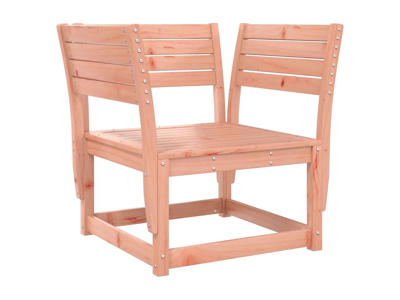 Canapé de jardin accoudoirs avec coussins bois massif douglas