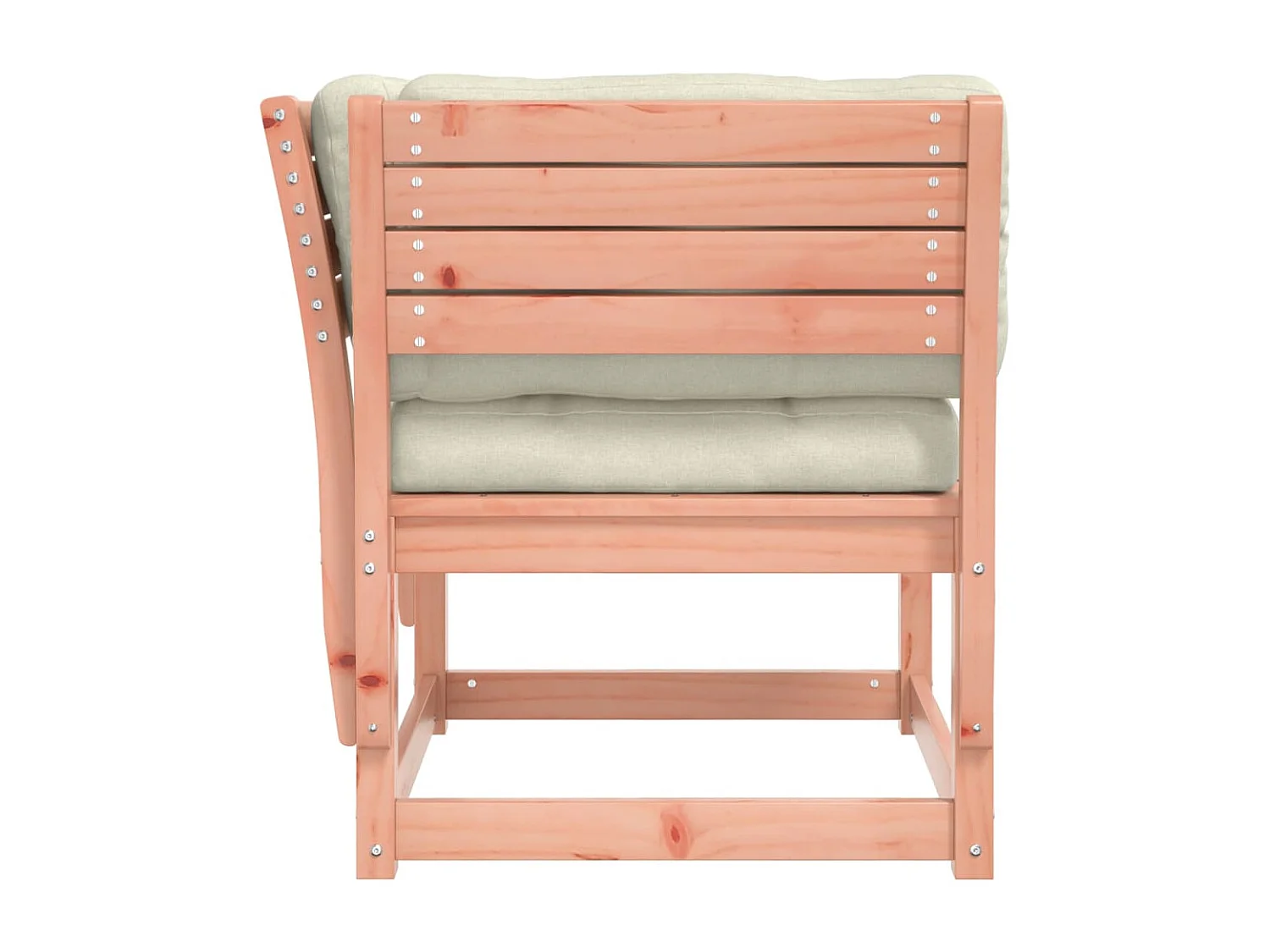 Canapé de jardin accoudoirs avec coussins bois massif douglas