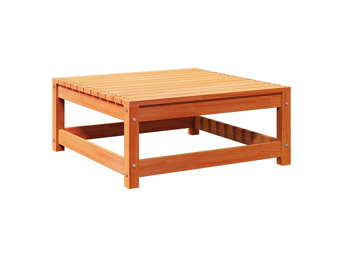 Salon de jardin 6 pcs avec coussins cire marron bois pin massif