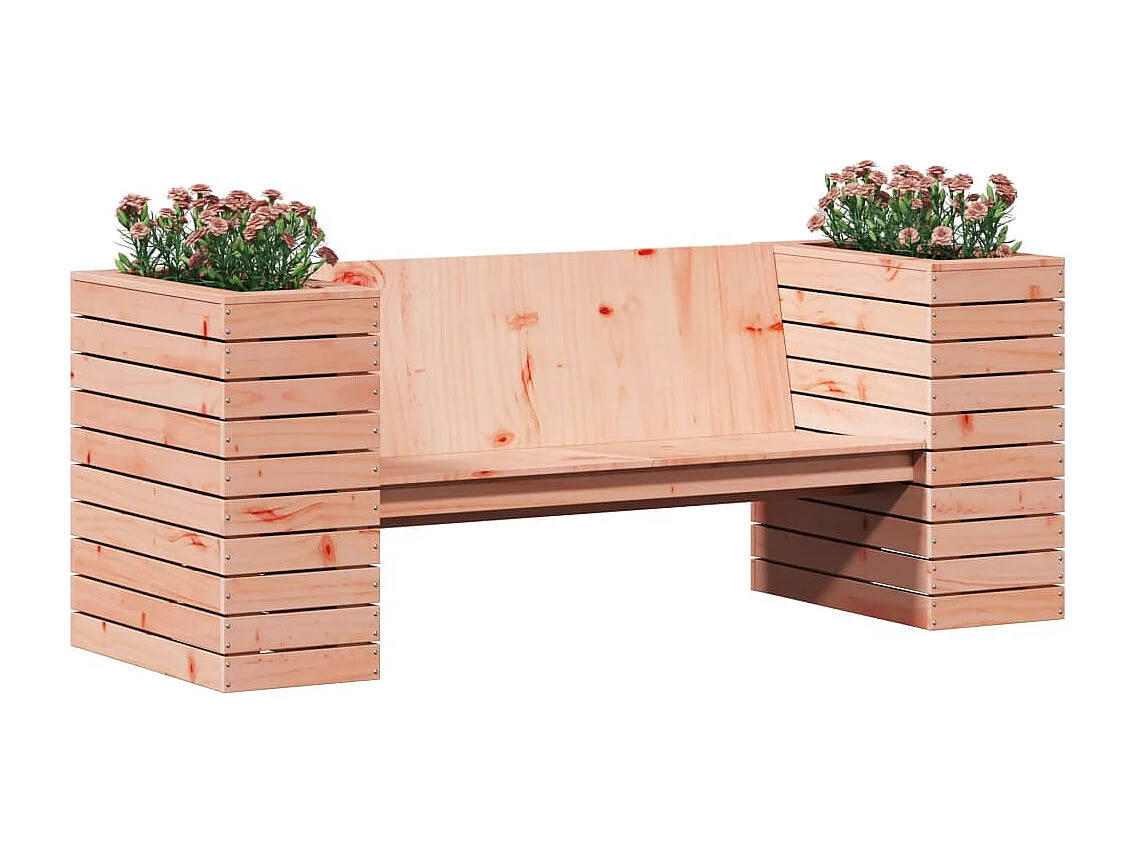 Banc avec jardinières 167,5x60x65 bois massif de douglas