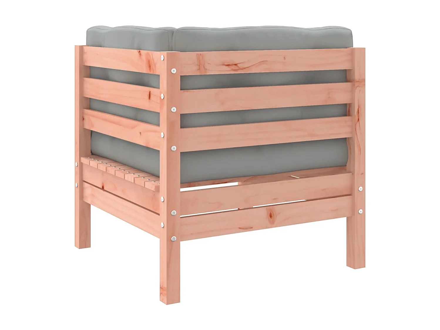 Salon de jardin 4 pcs et coussins bois massif sapin de douglas