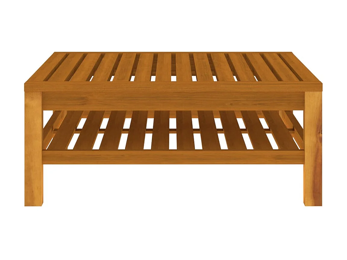 Salon de jardin 5 pcs avec coussin crème Bois d'acacia solide 4