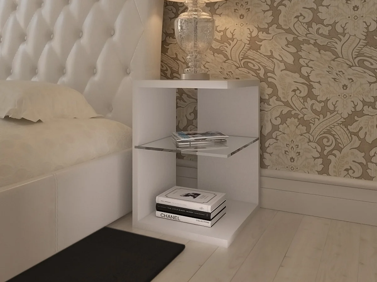 Mesa de Cabeceira Domus (Branco)