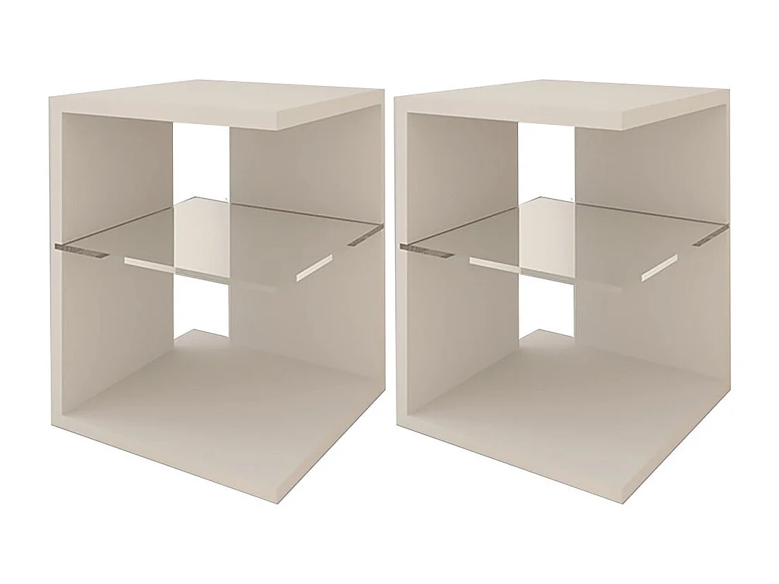 Conjunto 2 Mesas de Cabeceira Domus (Branco)