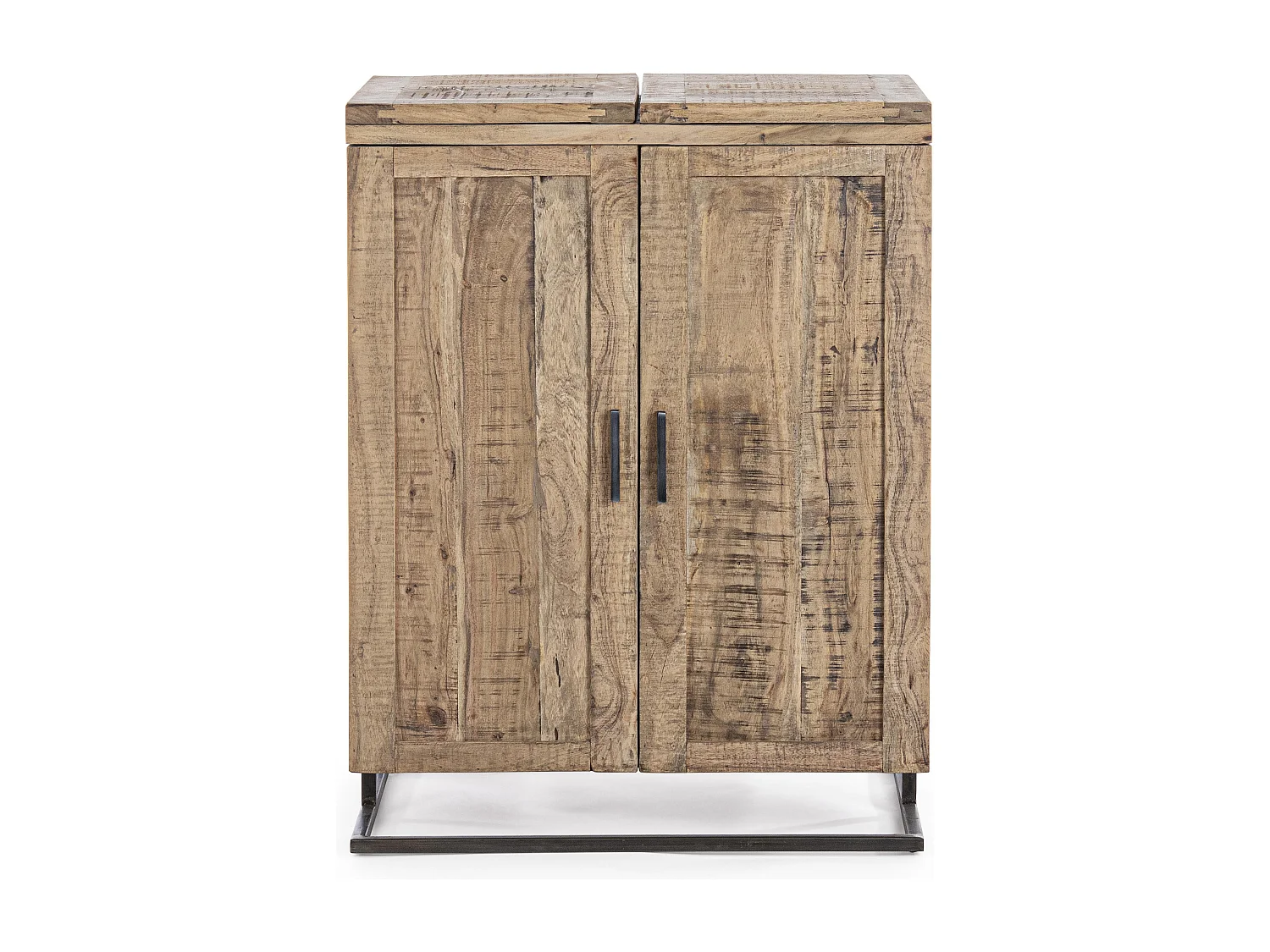 Comptoir de bar acacia 2 portes 2 tiroirs Elmer L 80cm