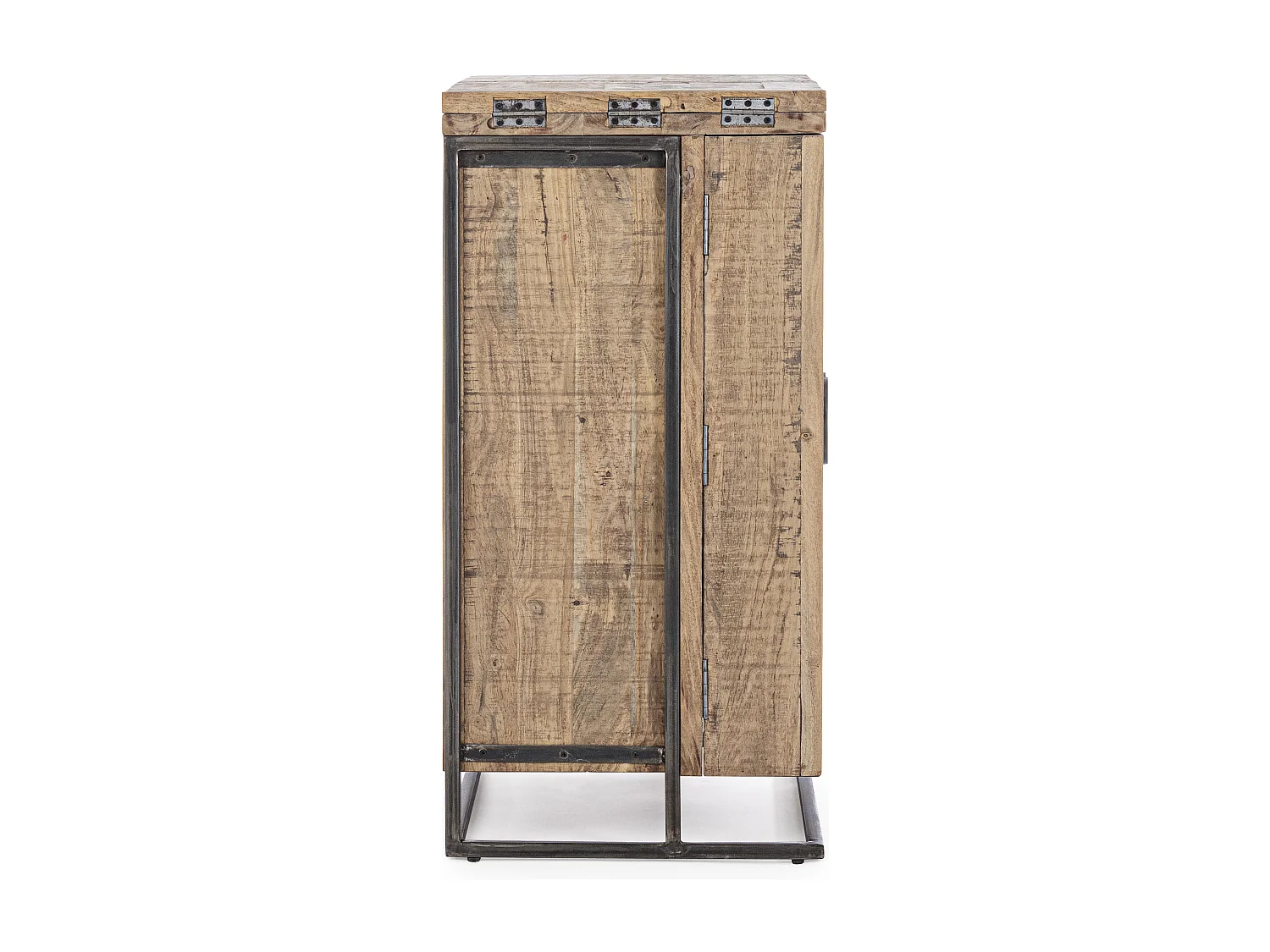 Comptoir de bar acacia 2 portes 2 tiroirs Elmer L 80cm