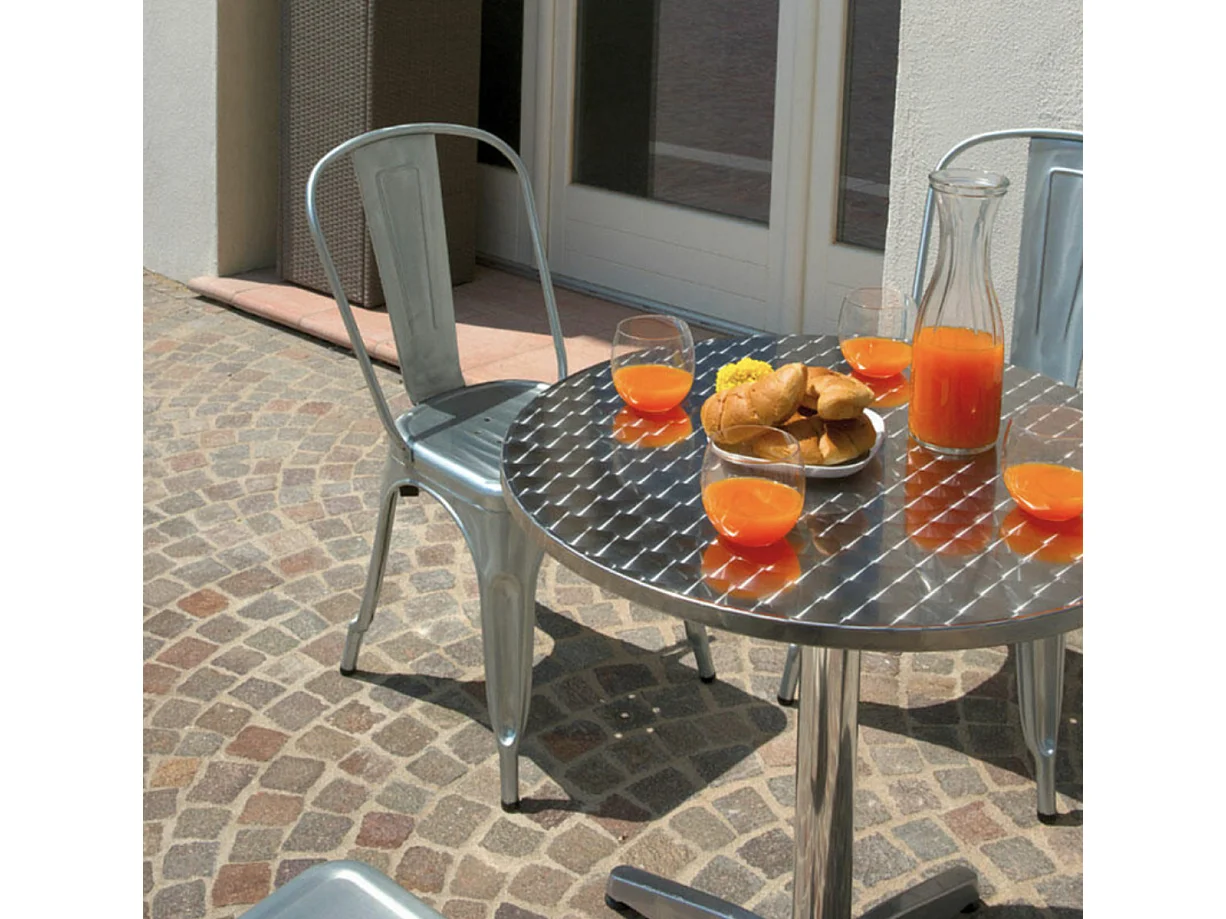 Table ronde de restaurant aluminium 70cm