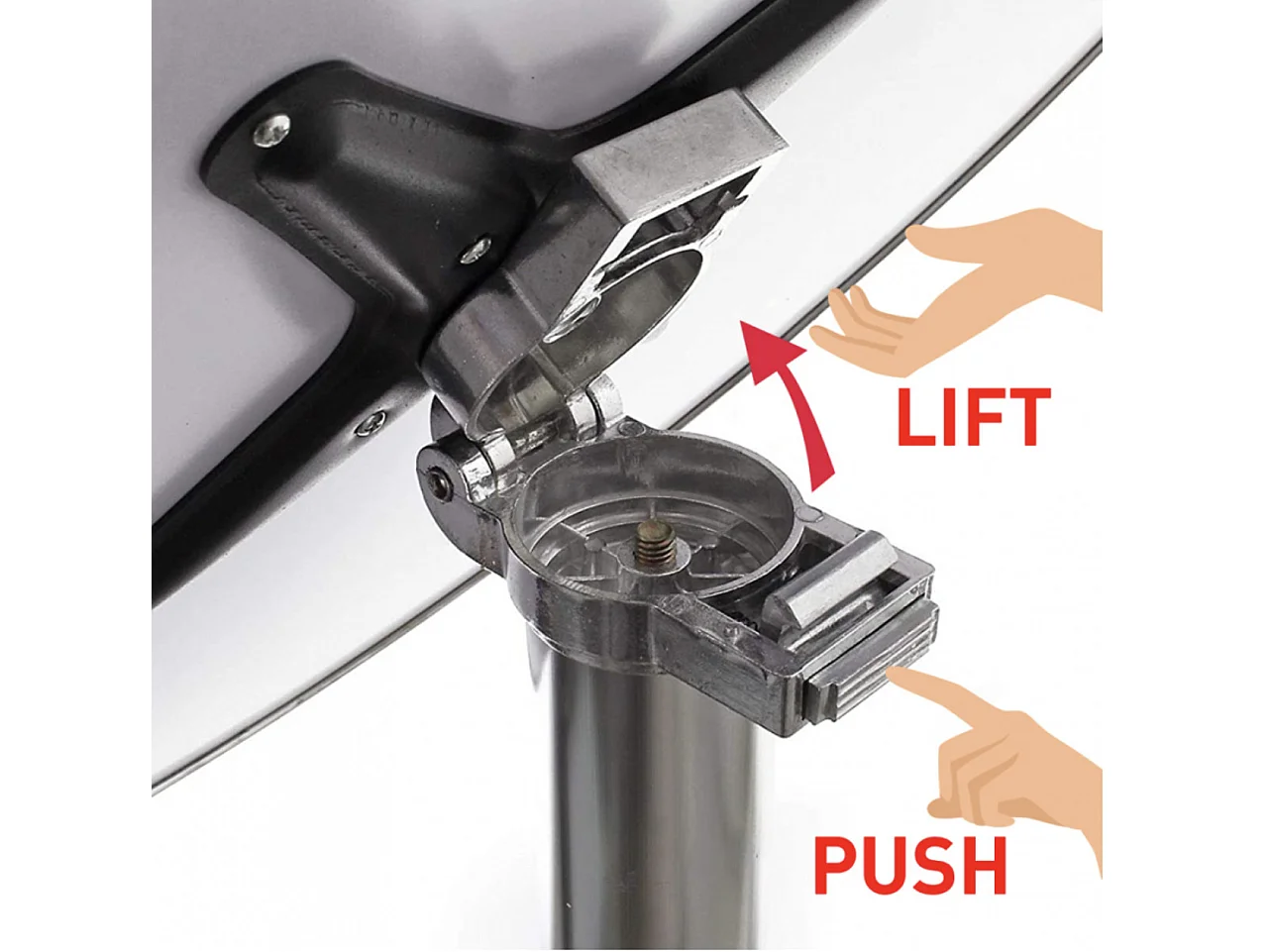 Table ronde de restaurant aluminium 70cm