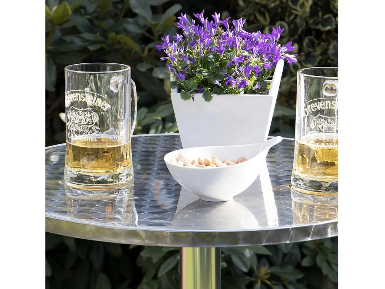 Table ronde de restaurant aluminium 70cm