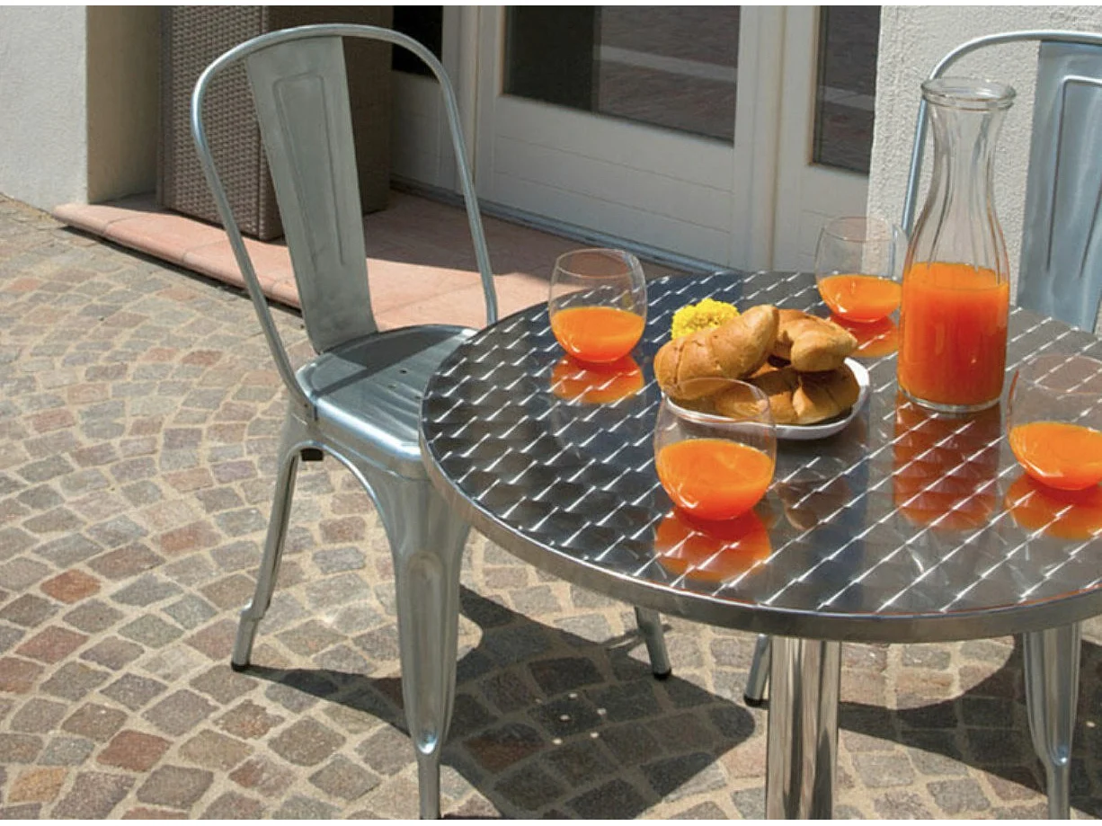 Table pliante de restaurant ronde alu MASTER Premium Ø70cm - Intérieur et extérieur