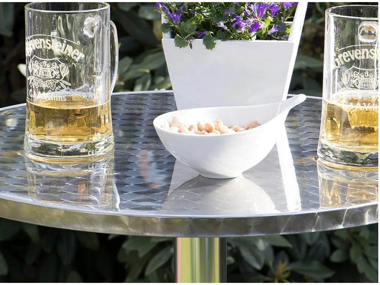 Table pliante de restaurant ronde alu MASTER Premium Ø70cm - Intérieur et extérieur
