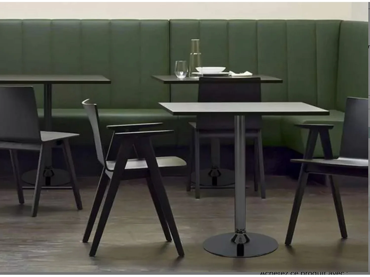 Petit table carrée KINDAR 70cm-Blanc