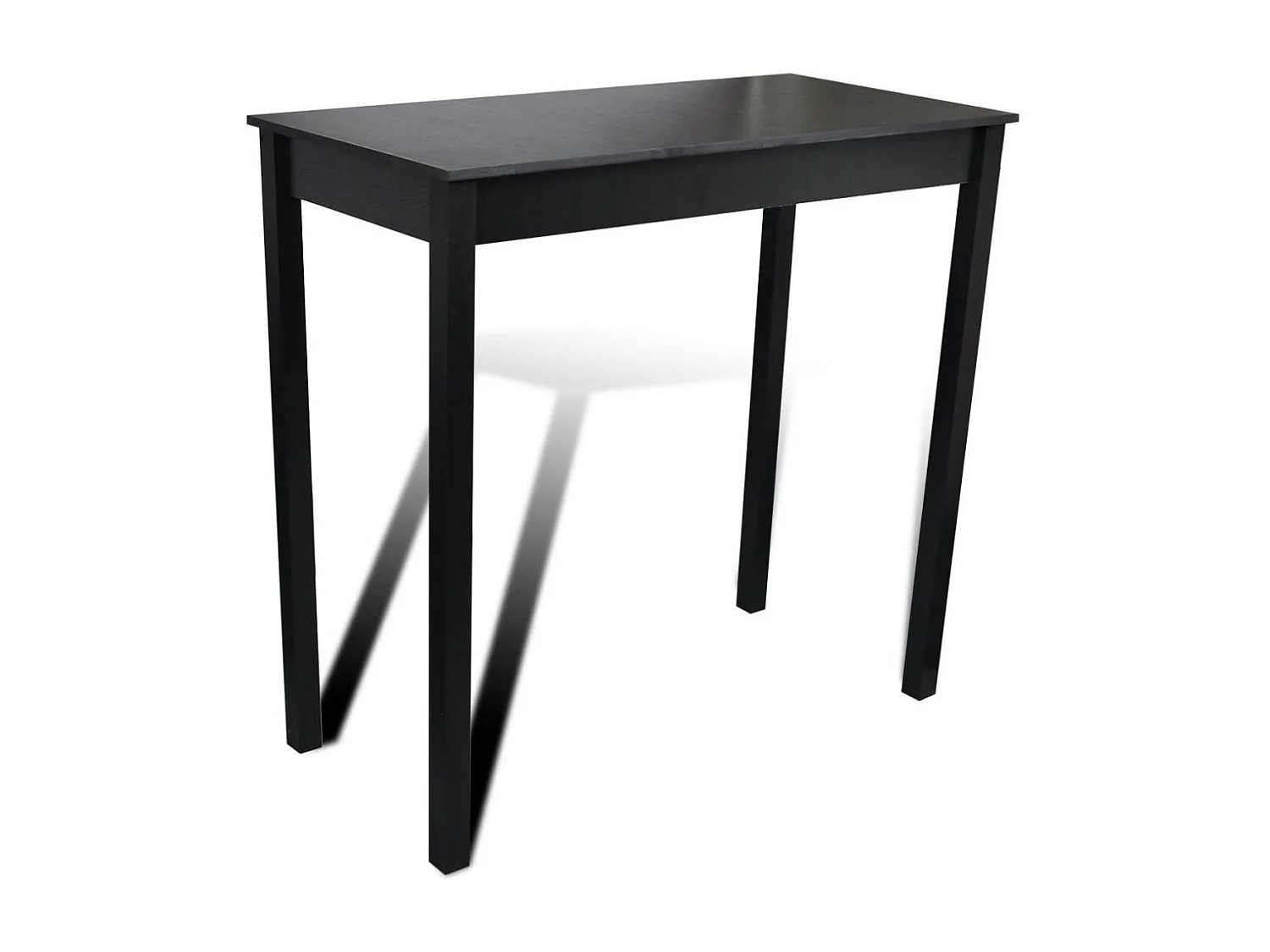 1 table de bar et 4 tabourets noir Kaz
