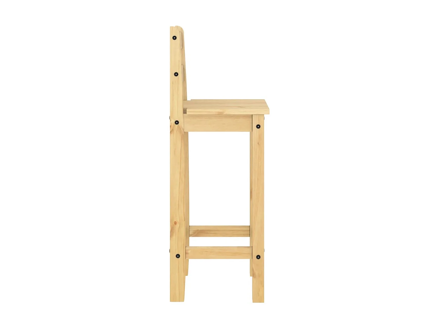 Chaises de bar 2 pcs bois de pin solide