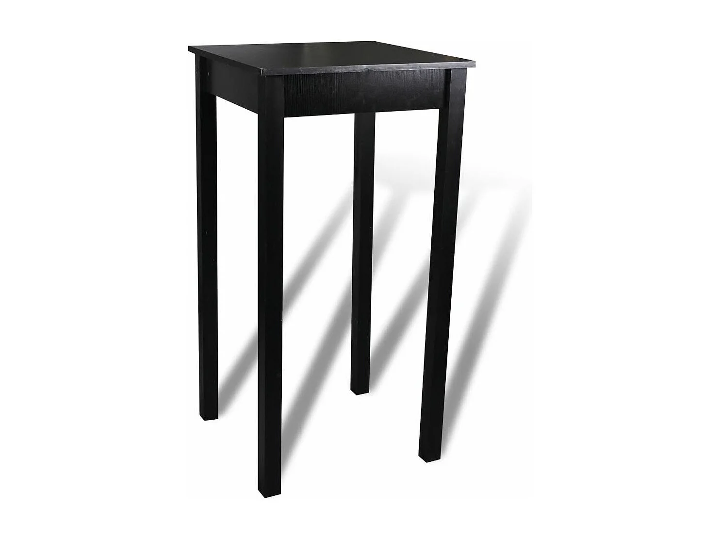 Set de 1 table de bar et 2 tabourets noir