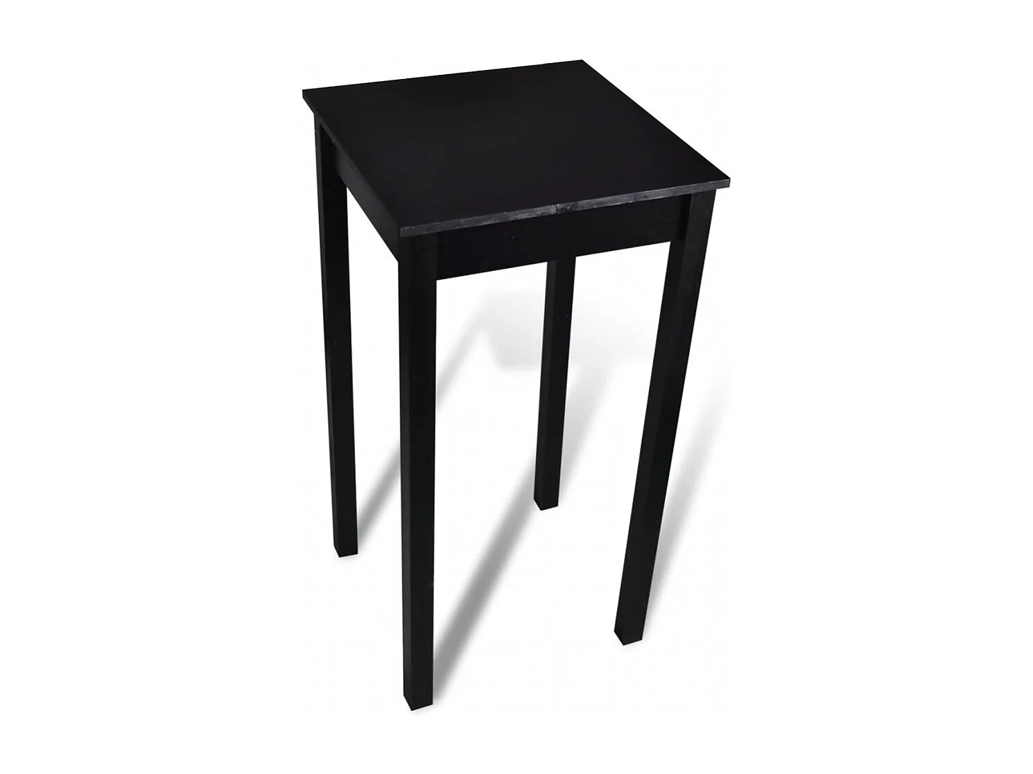 Set de 1 table de bar et 2 tabourets noir