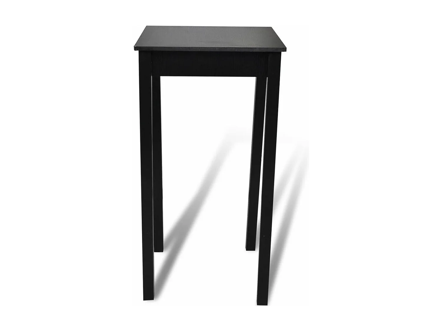 Set de 1 table de bar et 2 tabourets noir