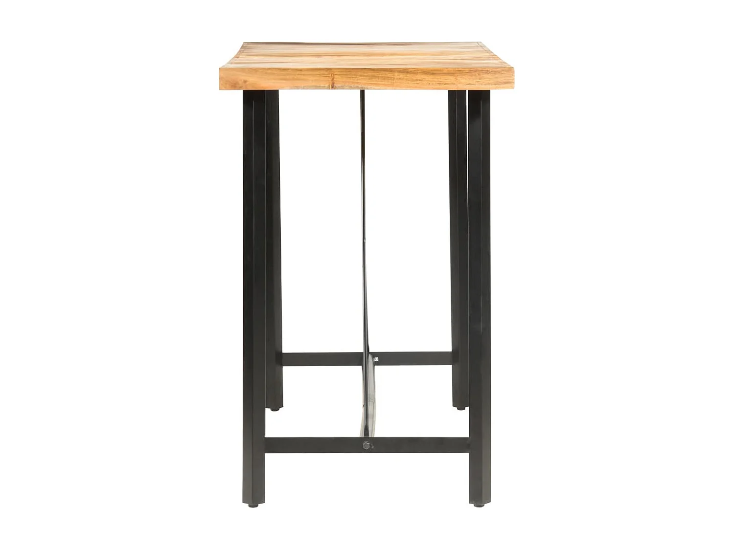 Ensemble de bar 9 pcs Bois d'acacia solide et cuir véritable 2