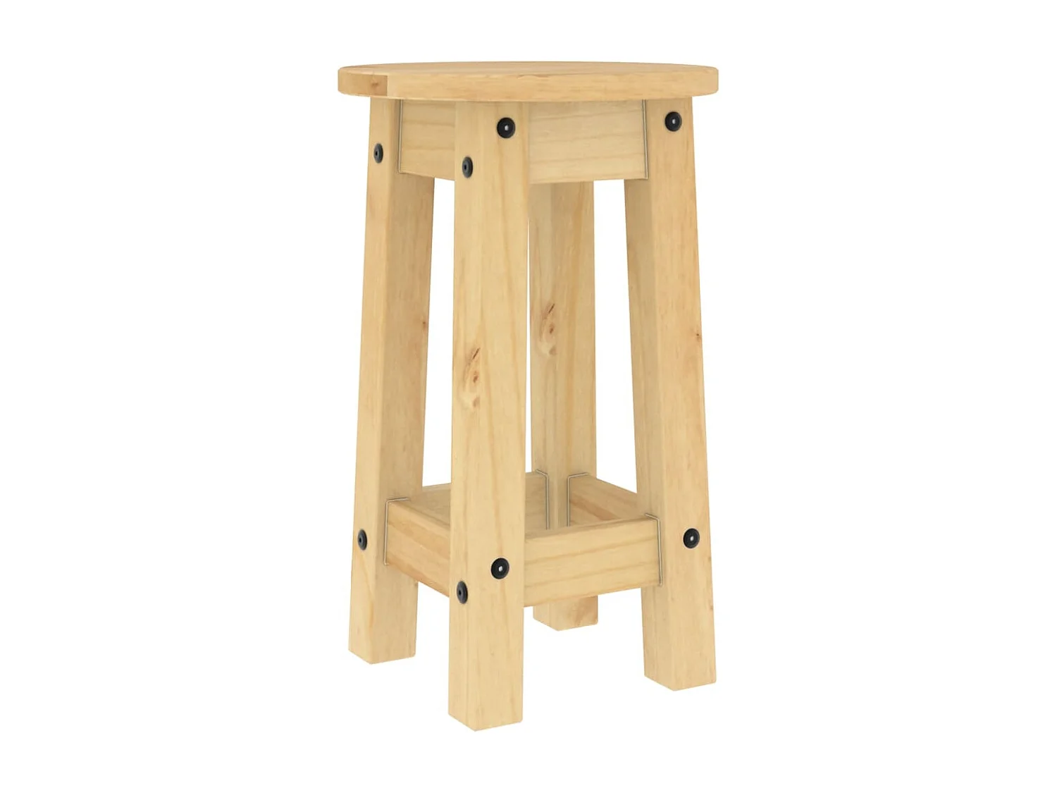 Tabourets de bar lot de 2 bois massif de pin