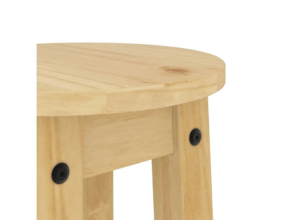 Tabourets de bar lot de 2 bois massif de pin