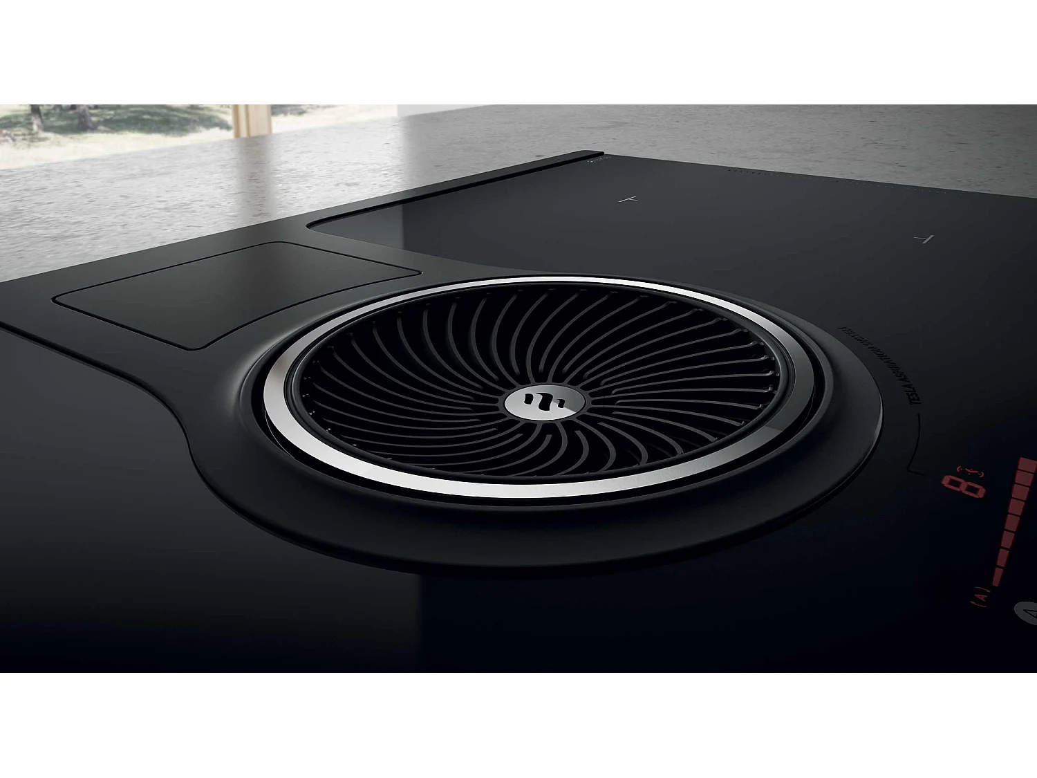 Table induction ELICA PRF0120978A NikolaTesla BL/F/83 - 4 foyers - Commandes tactiles - Extraction intégrée - Noir brillant