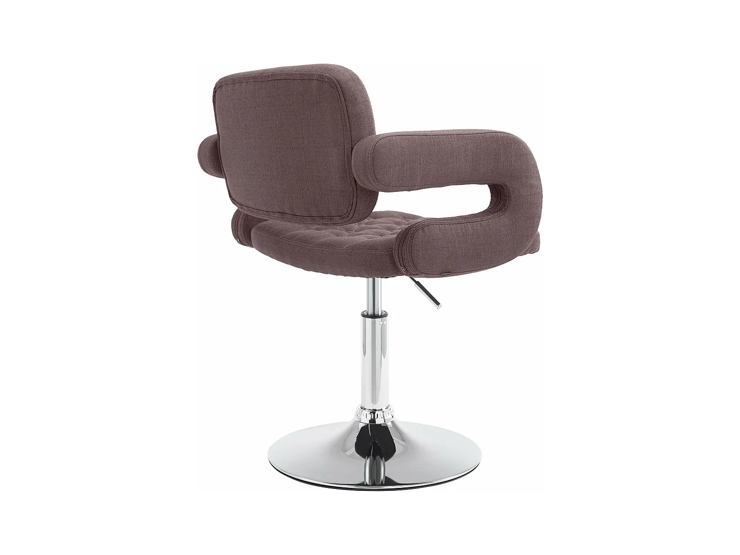 Drehsessel - Stoff & Metall in Chromoptik - braun - Dublin