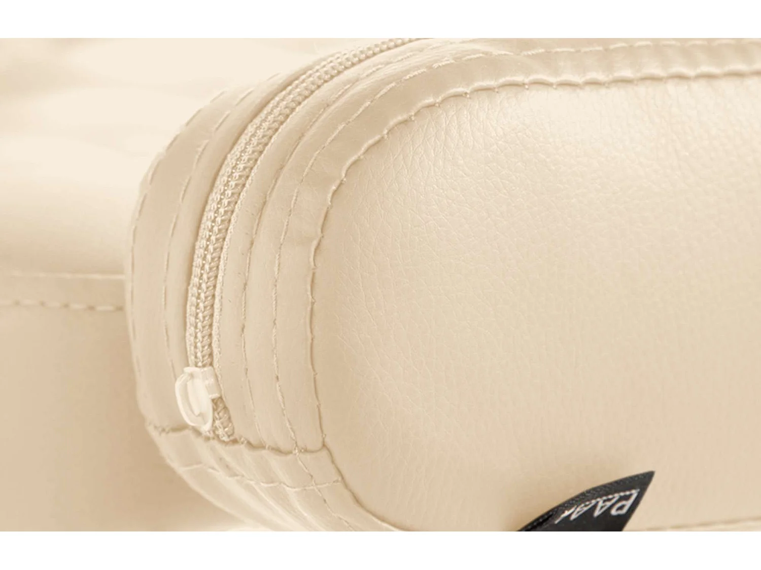 Fauteuil pivotant - Similicuir & Métal chromé - Crème - Dublin