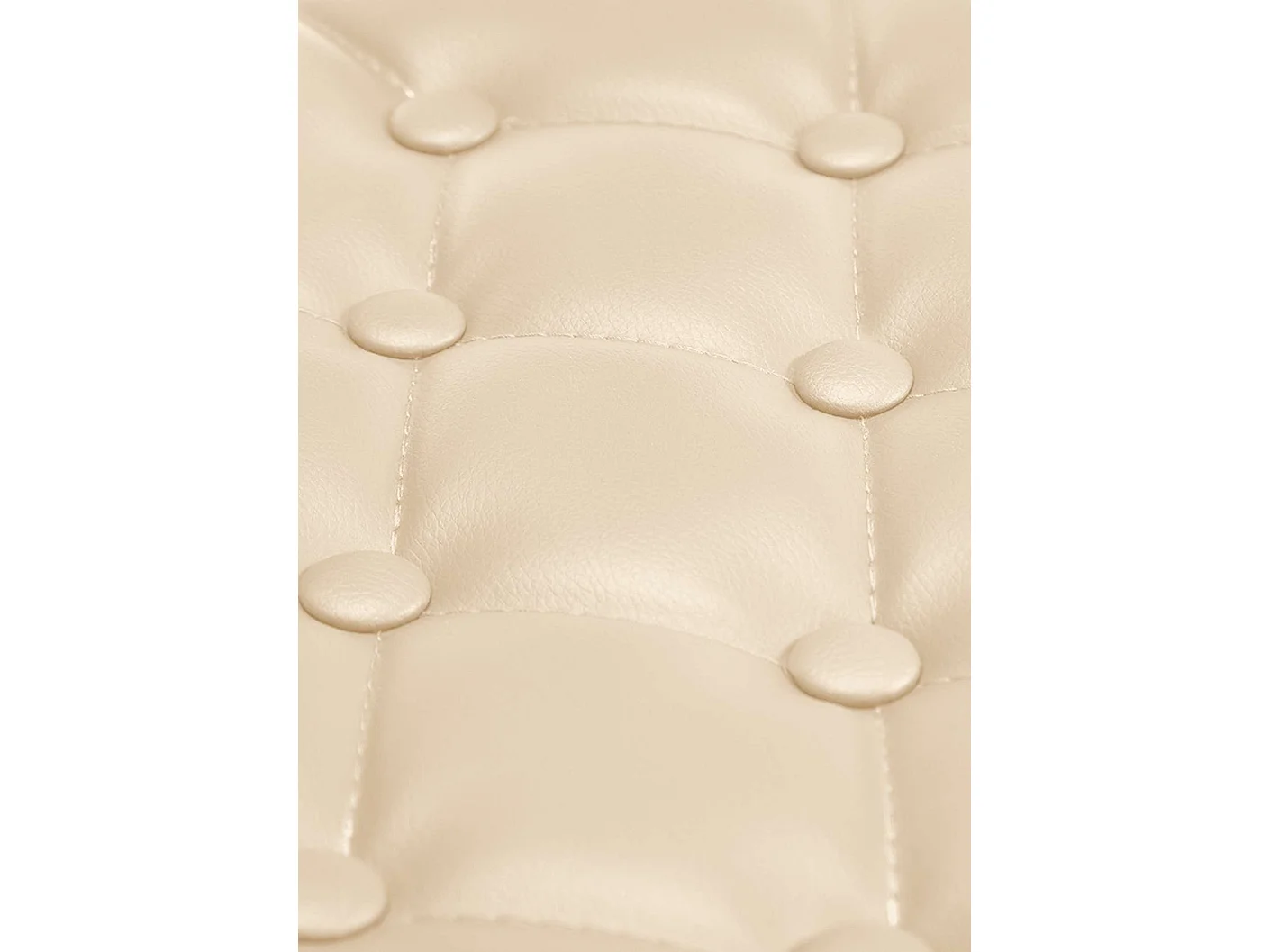 Fauteuil pivotant - Similicuir & Métal chromé - Crème - Dublin