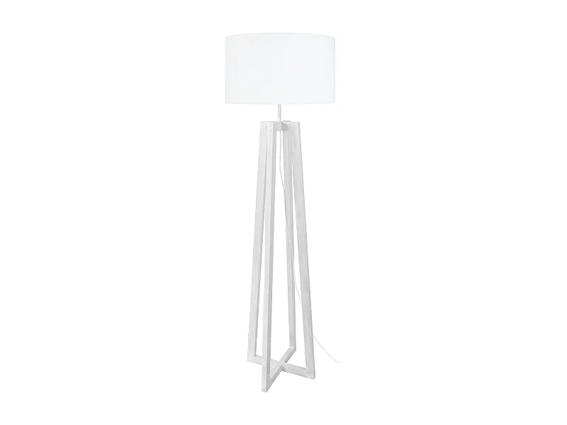 Lámpara de Pie TOSEL ,madera,Blanco  ,A150xD40xP40cm
