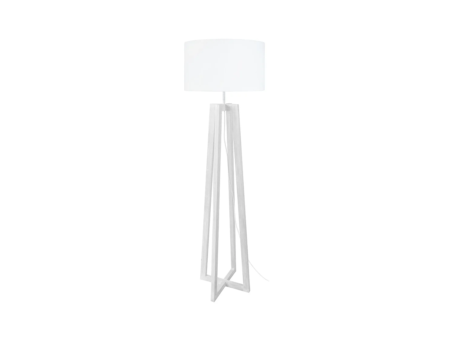 Lampadaire TOSEL ,bois,Blanc   ,H150xD40xP40cm