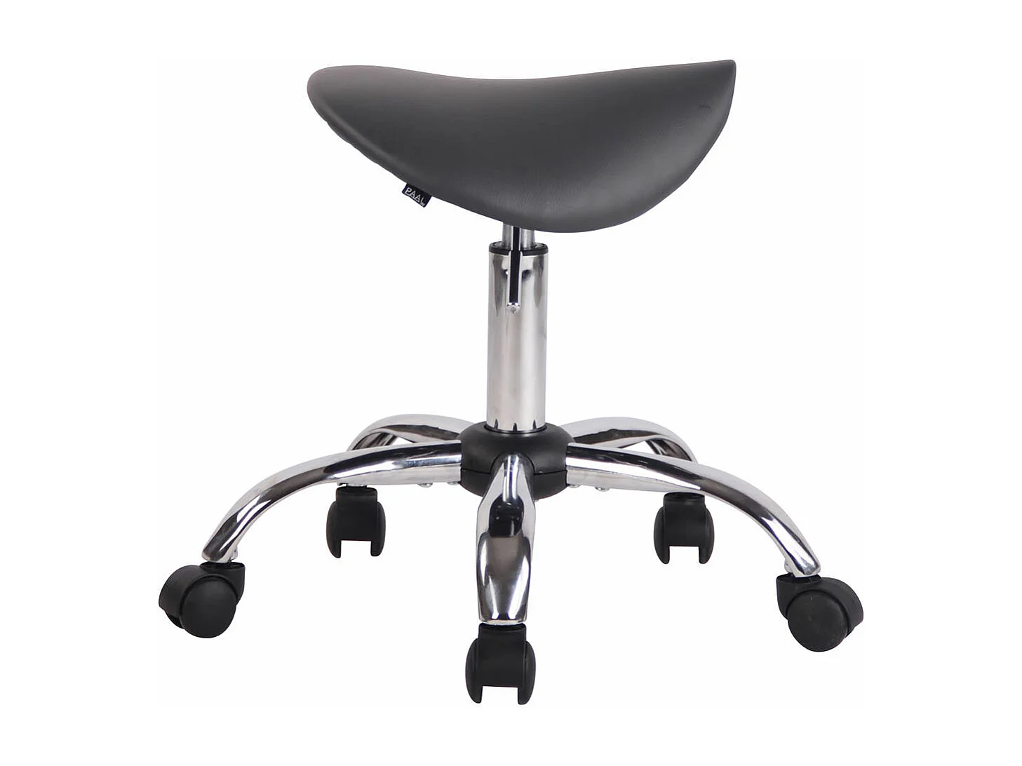 Sitzhocker - Kunstleder & Metall in Chromoptik - grau - Augsburg