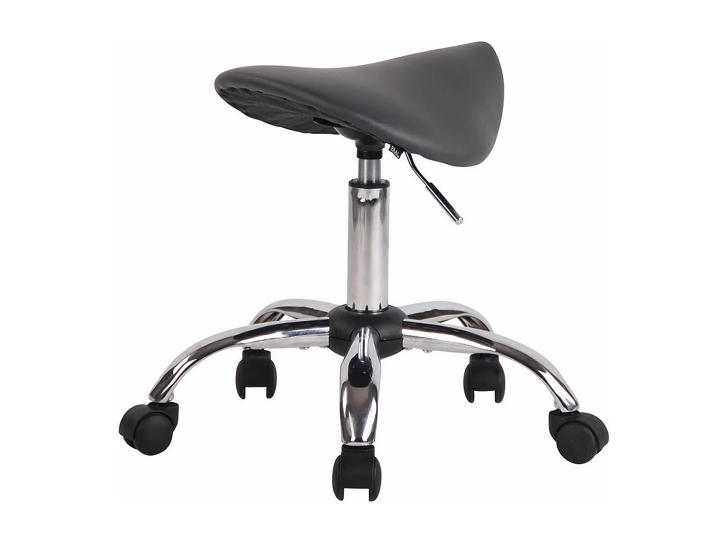 Sitzhocker - Kunstleder & Metall in Chromoptik - grau - Augsburg