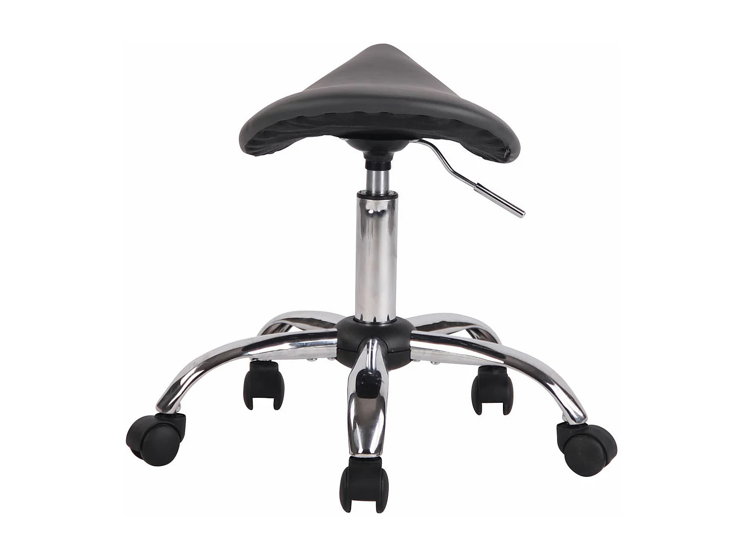 Sitzhocker - Kunstleder & Metall in Chromoptik - grau - Augsburg