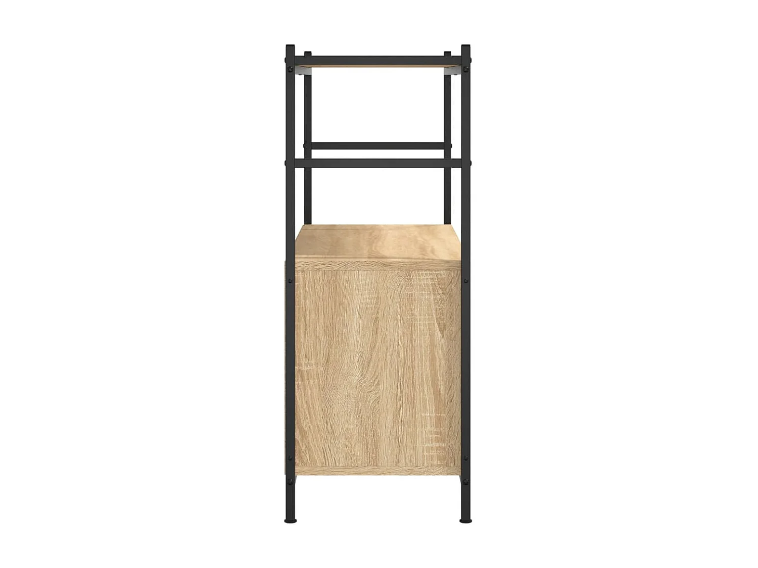 Bibliothèque chêne sonoma 80x30x78,5 bois d'ingénierie et fer