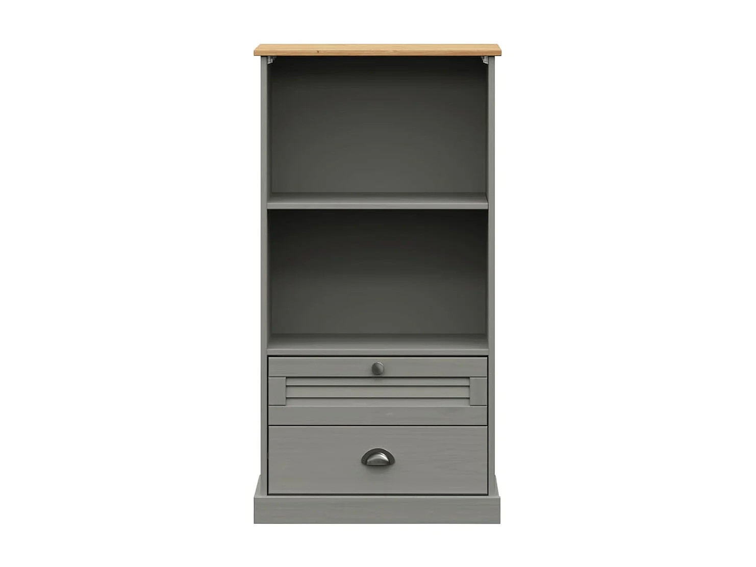 Bibliothèque VIGO gris 60x35x114,5 bois massif de pin