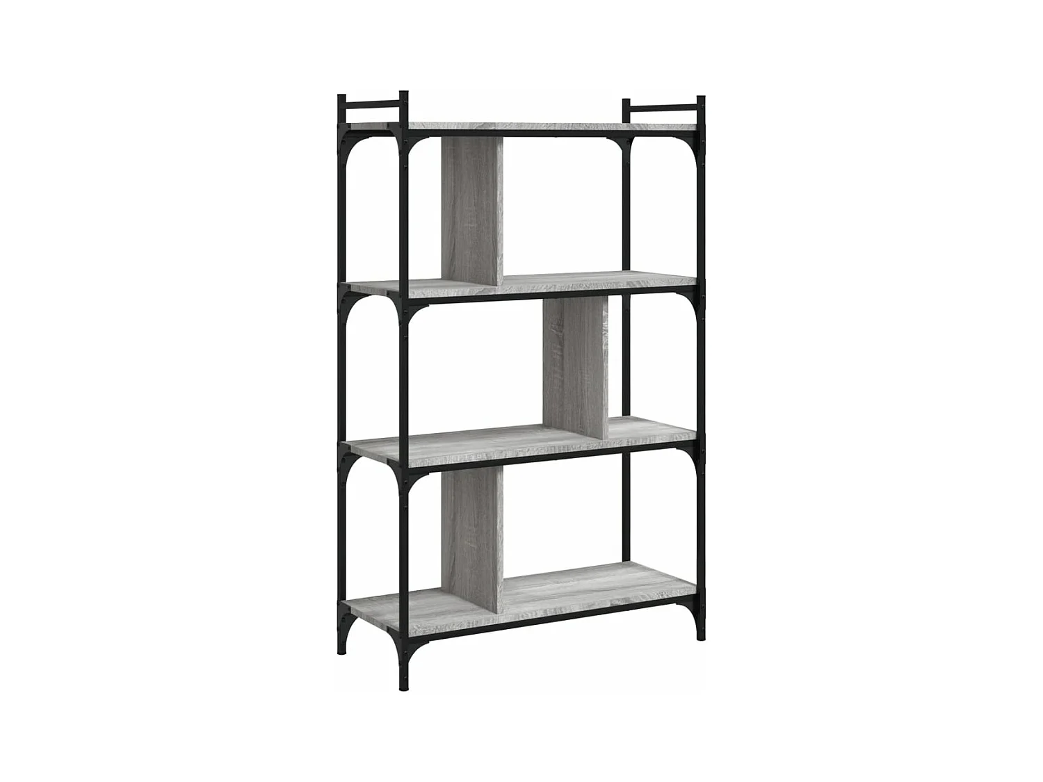 Bibliothèque à 4 niveaux sonoma gris 76x32x123