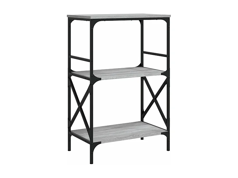 Bibliothèque à 3 niveaux sonoma gris 59x35x90,5